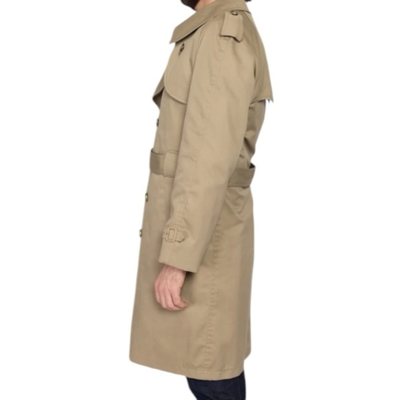 1980's Vintage Misty Harbor Trench Coat Women's XL, Men's Large 42R Khaki Tan - Picture 6 of 16
